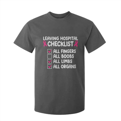 Leaving Hospital Checklist Funny Mastectomy Surgery T Shirt For Kid Breast Cancer Support Survivor Humor