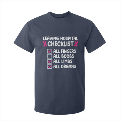 Leaving Hospital Checklist Funny Mastectomy Surgery T Shirt For Kid Breast Cancer Support Survivor Humor
