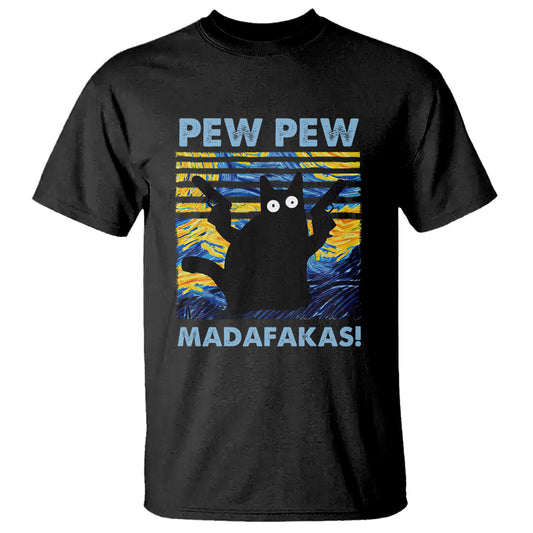 funny-cat-t-shirt-pew-pew-madafakas-retro-vintage-starry-night