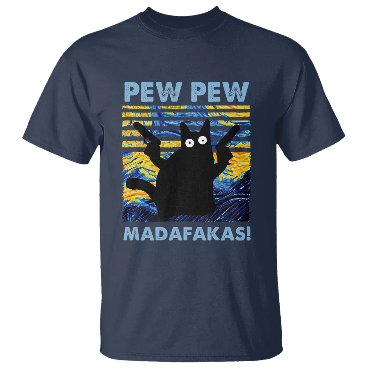 funny-cat-t-shirt-pew-pew-madafakas-retro-vintage-starry-night