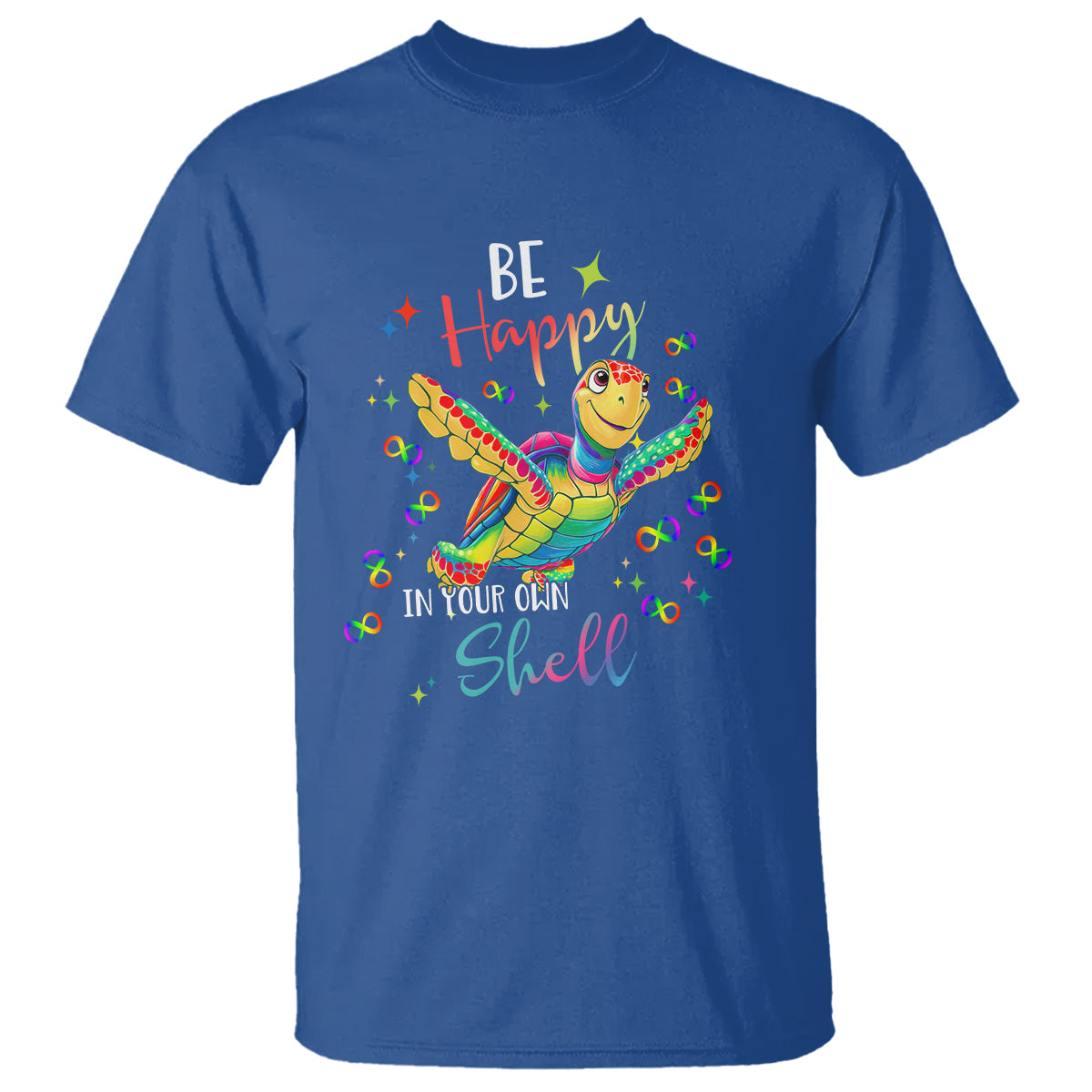 turtle-autism-acceptance-t-shirt-be-happy-in-your-own-shell-spectrum-rainbow-infinity