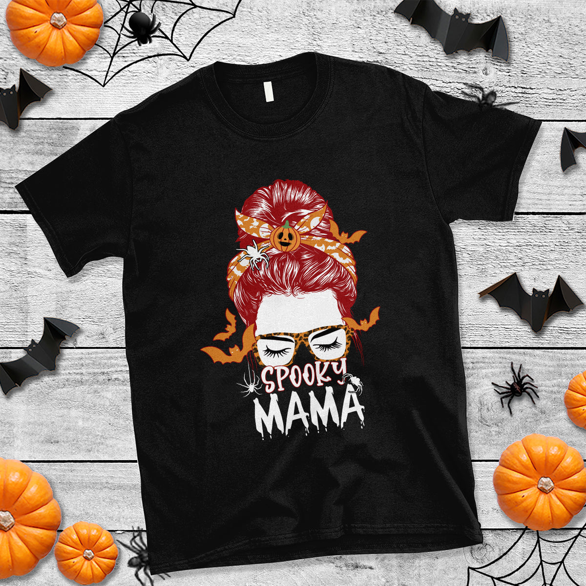 halloween-t-shirt-spooky-mama-halloween-ghost-witchy-spooky-mom-messy-bun-t-shirt-for-mom-women-shirt-for-halloween-lovers-spooky-season-1