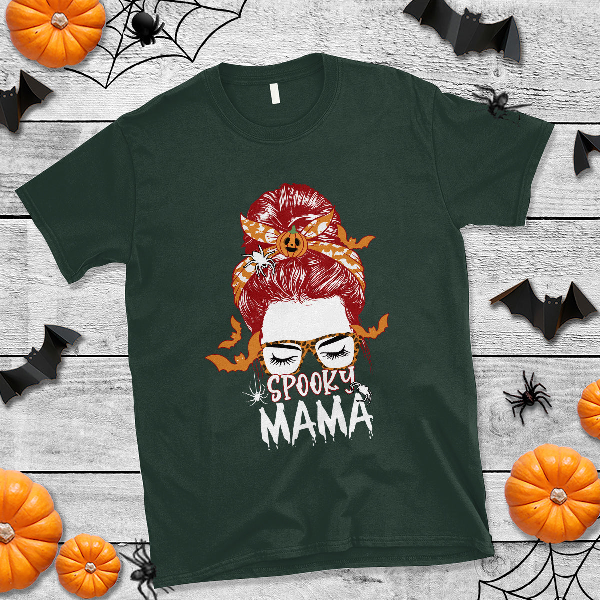 halloween-t-shirt-spooky-mama-halloween-ghost-witchy-spooky-mom-messy-bun-t-shirt-for-mom-women-shirt-for-halloween-lovers-spooky-season-1