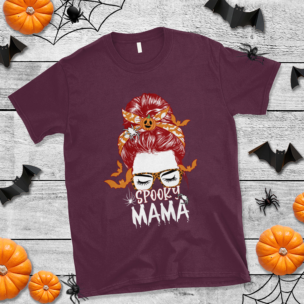 halloween-t-shirt-spooky-mama-halloween-ghost-witchy-spooky-mom-messy-bun-t-shirt-for-mom-women-shirt-for-halloween-lovers-spooky-season-1