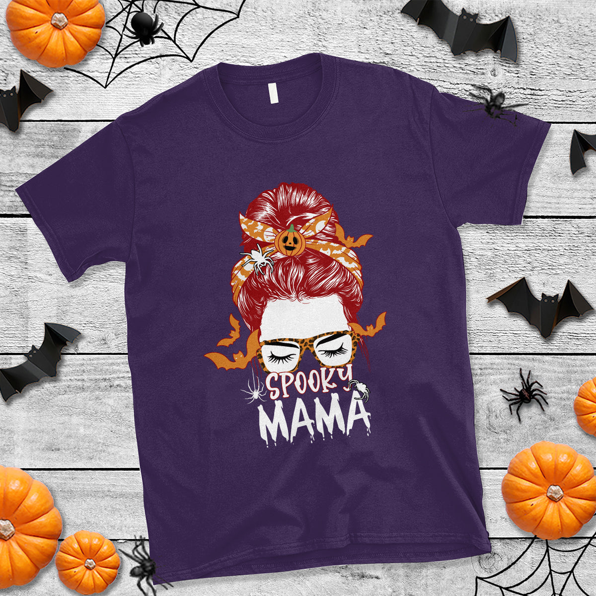 halloween-t-shirt-spooky-mama-halloween-ghost-witchy-spooky-mom-messy-bun-t-shirt-for-mom-women-shirt-for-halloween-lovers-spooky-season-1