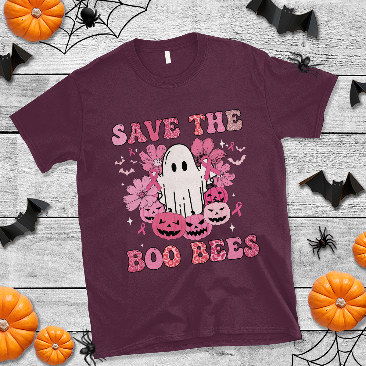halloween-t-shirt-breast-cancer-awareness-save-your-boo-bees-spooky-boos-ghost-halloween-t-shirt-for-halloween-lovers-spooky-season-1