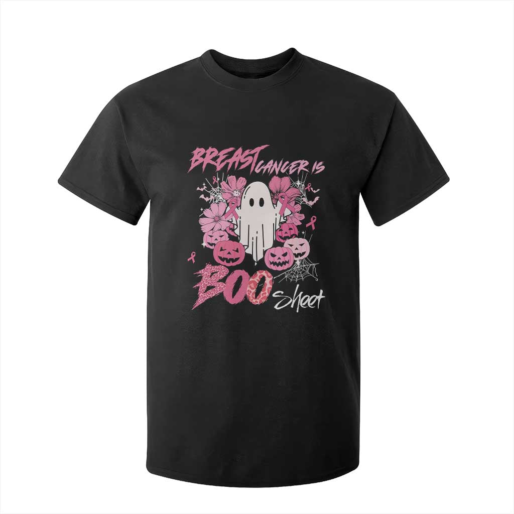 Halloween Breast Cancer Support Squad T Shirt For Kid Save Your Boo Bees Spooky Boos Ghost
