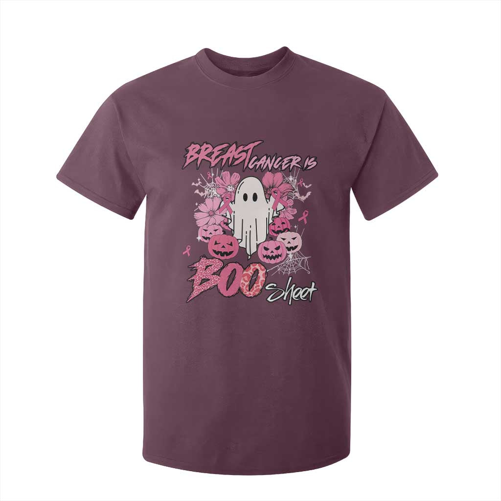 Halloween Breast Cancer Support Squad T Shirt For Kid Save Your Boo Bees Spooky Boos Ghost