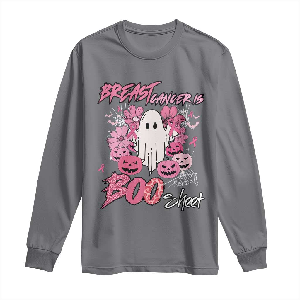 Halloween Breast Cancer Support Squad Long Sleeve Shirt Save Your Boo Bees Spooky Boos Ghost