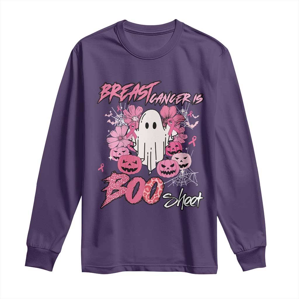 Halloween Breast Cancer Support Squad Long Sleeve Shirt Save Your Boo Bees Spooky Boos Ghost