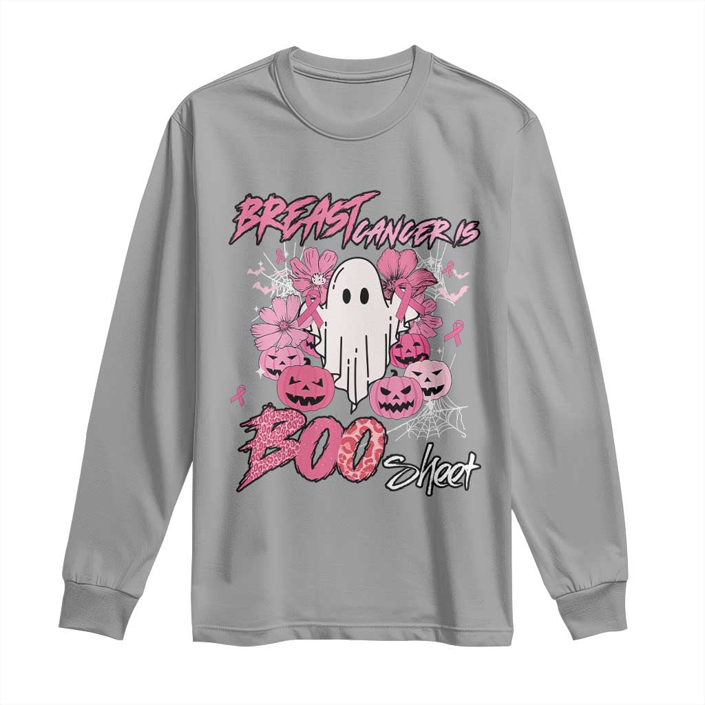 Halloween Breast Cancer Support Squad Long Sleeve Shirt Save Your Boo Bees Spooky Boos Ghost