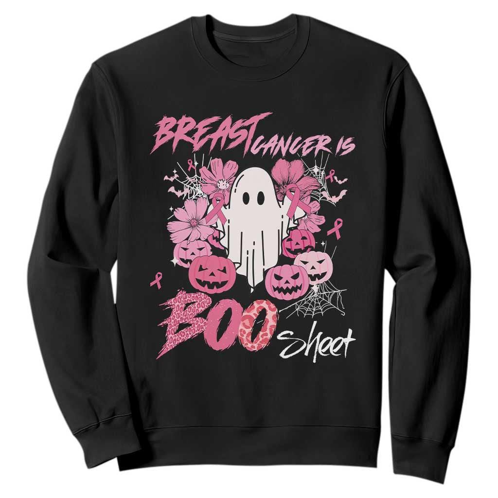 Halloween Breast Cancer Support Squad Sweatshirt Save Your Boo Bees Spooky Boos Ghost