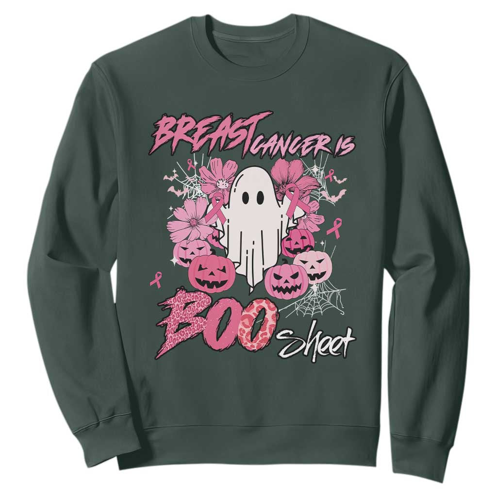 Halloween Breast Cancer Support Squad Sweatshirt Save Your Boo Bees Spooky Boos Ghost