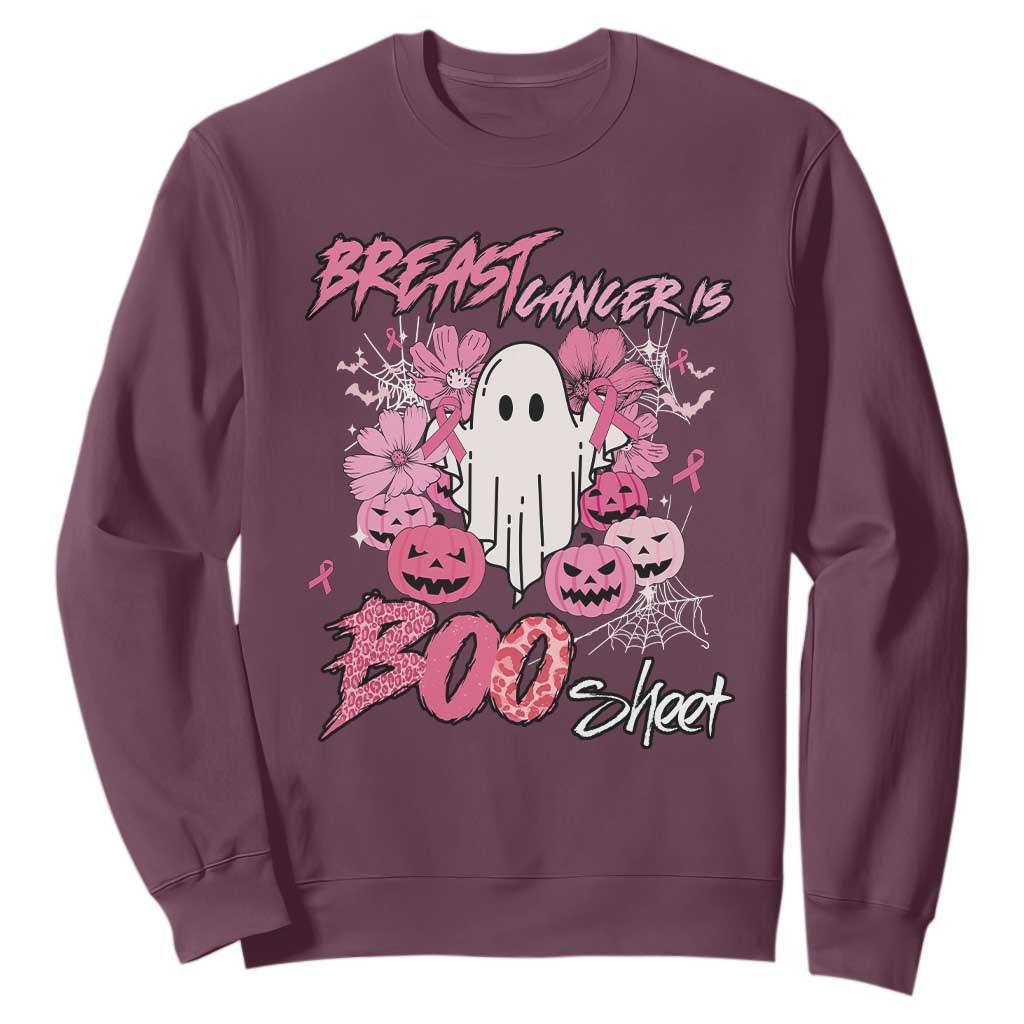 Halloween Breast Cancer Support Squad Sweatshirt Save Your Boo Bees Spooky Boos Ghost