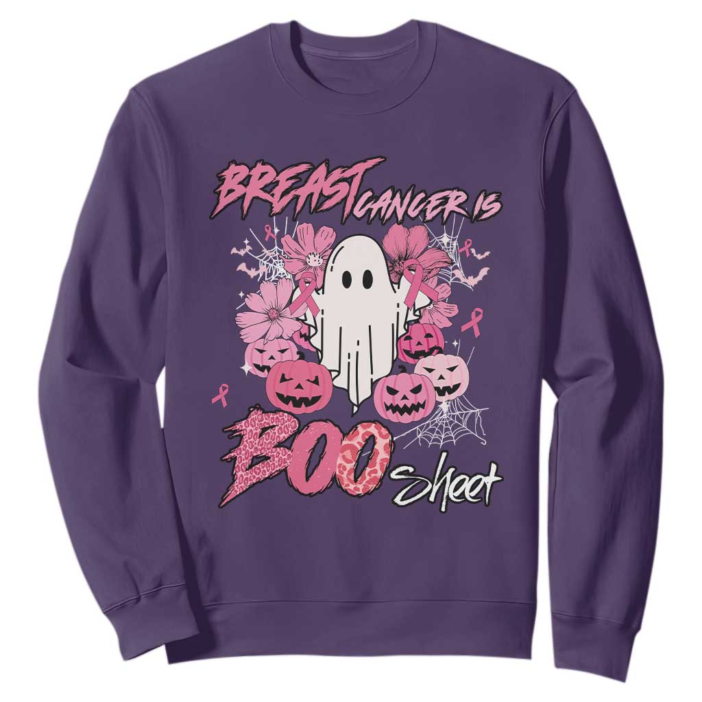Halloween Breast Cancer Support Squad Sweatshirt Save Your Boo Bees Spooky Boos Ghost