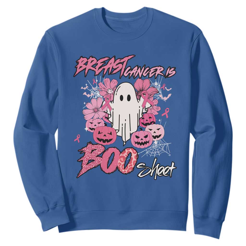 Halloween Breast Cancer Support Squad Sweatshirt Save Your Boo Bees Spooky Boos Ghost