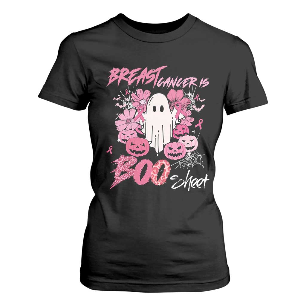 Halloween Breast Cancer Support Squad T Shirt For Women Save Your Boo Bees Spooky Boos Ghost