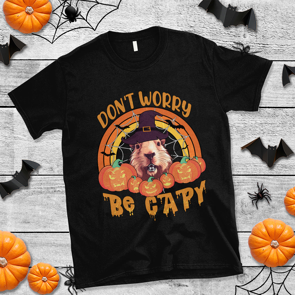 halloween-t-shirt-dont-worry-be-capy-funny-capybara-in-halloween-costume-t-shirt-for-halloween-lovers-capybara-meme-spooky-season-1
