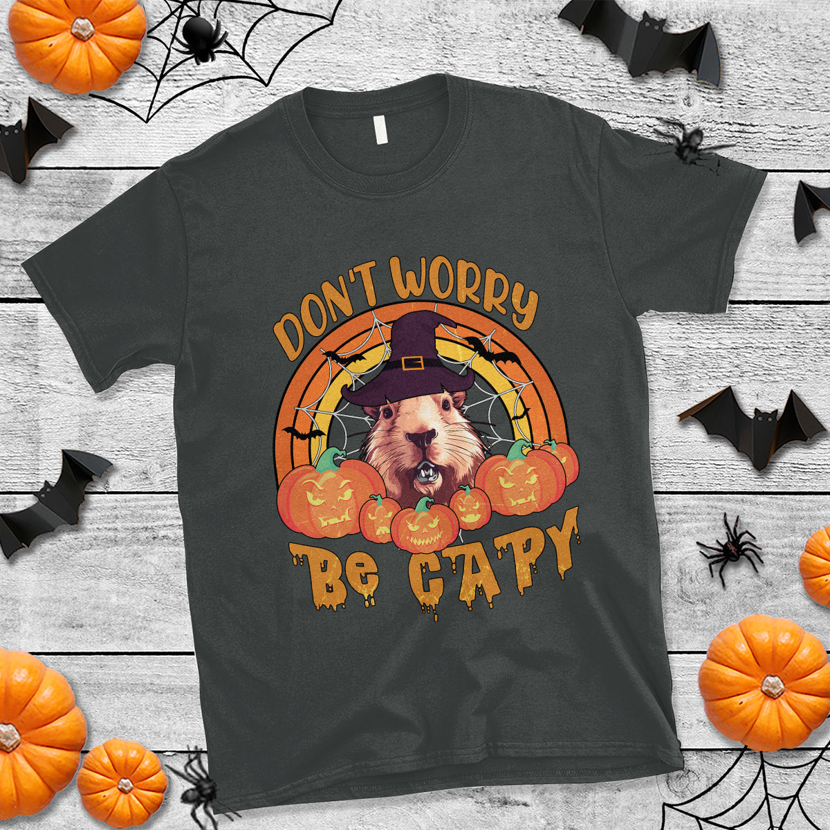 halloween-t-shirt-dont-worry-be-capy-funny-capybara-in-halloween-costume-t-shirt-for-halloween-lovers-capybara-meme-spooky-season-1