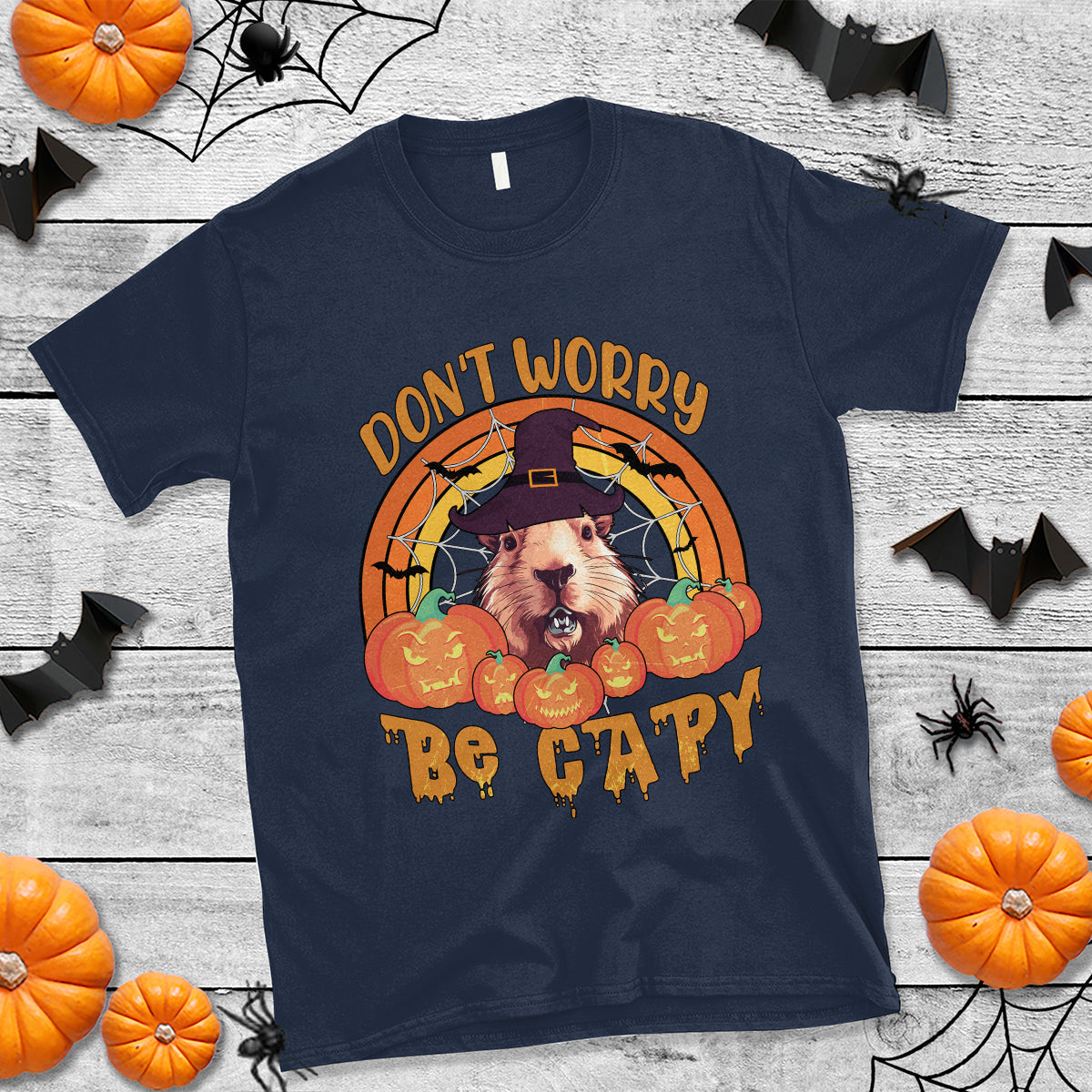 halloween-t-shirt-dont-worry-be-capy-funny-capybara-in-halloween-costume-t-shirt-for-halloween-lovers-capybara-meme-spooky-season-1