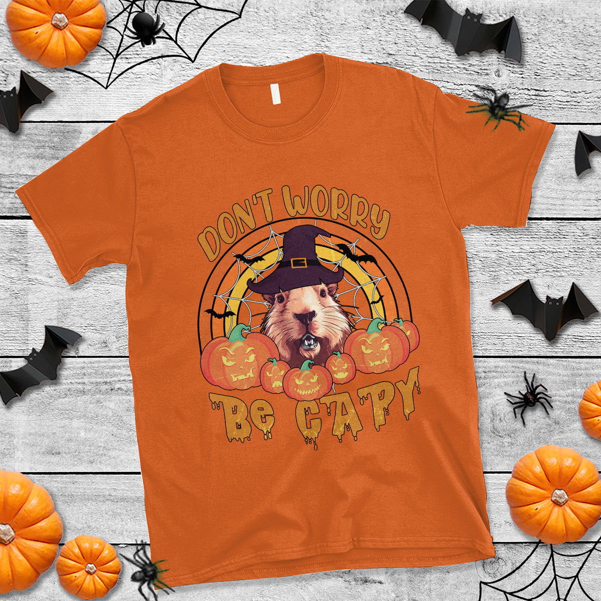 halloween-t-shirt-dont-worry-be-capy-funny-capybara-in-halloween-costume-t-shirt-for-halloween-lovers-capybara-meme-spooky-season-1