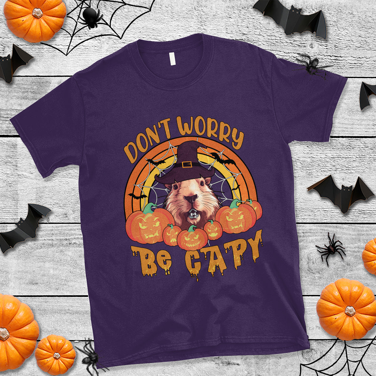 halloween-t-shirt-dont-worry-be-capy-funny-capybara-in-halloween-costume-t-shirt-for-halloween-lovers-capybara-meme-spooky-season-1