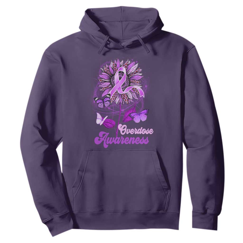 Purple Sunflower Overdose Prevention Support Squad Hoodie