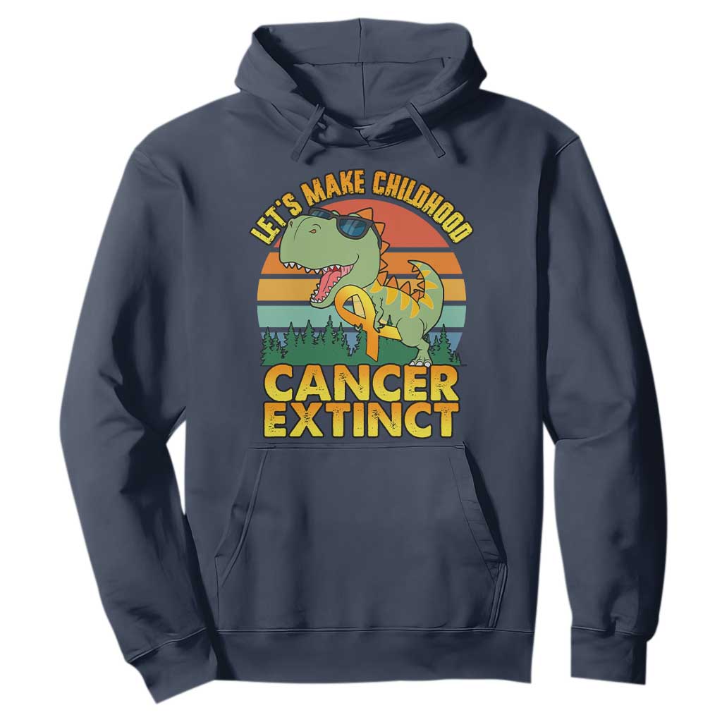 Childhood Cancer Warrior Support Hoodie Make Extinct Dinosaur Pediatric Cancer