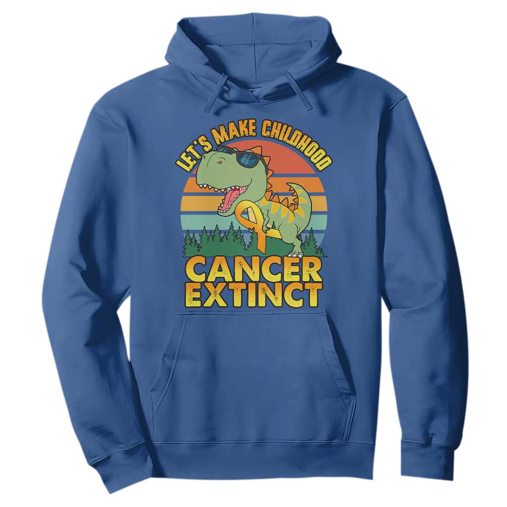 Childhood Cancer Warrior Support Hoodie Make Extinct Dinosaur Pediatric Cancer