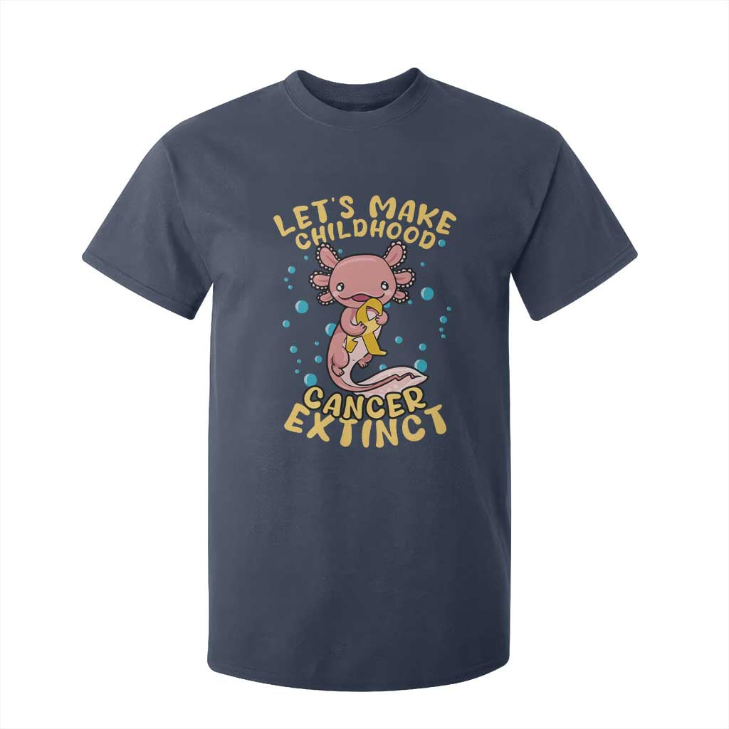Childhood Cancer Warrior Support T Shirt For Kid Make Extinct Axolotl Pediatric Cancer