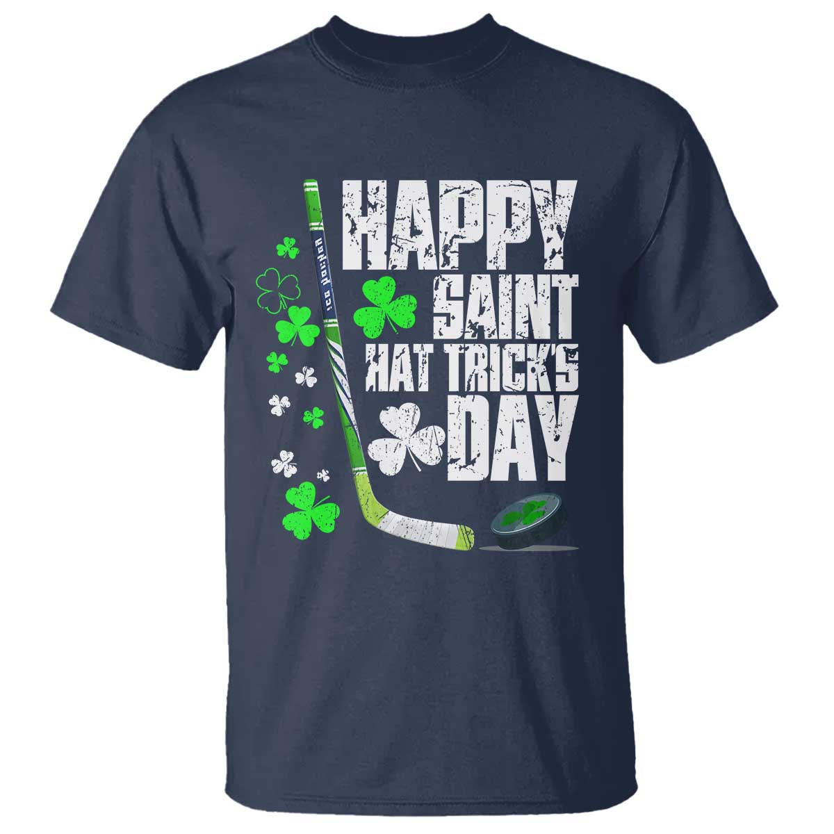 st-patricks-day-ice-hockey-t-shirt-happy-saint-hat-tricks-lucky-shamrocks