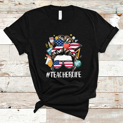 teacher-t-shirt-teacher-life-messy-bun-first-day-of-school-american-teacher-t-shirt-back-to-school-shirt-gift-for-teacher-teaching