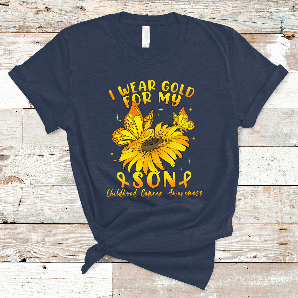 chilhood-cancer-awareness-t-shirt-i-wear-gold-for-my-son-sunflower-1