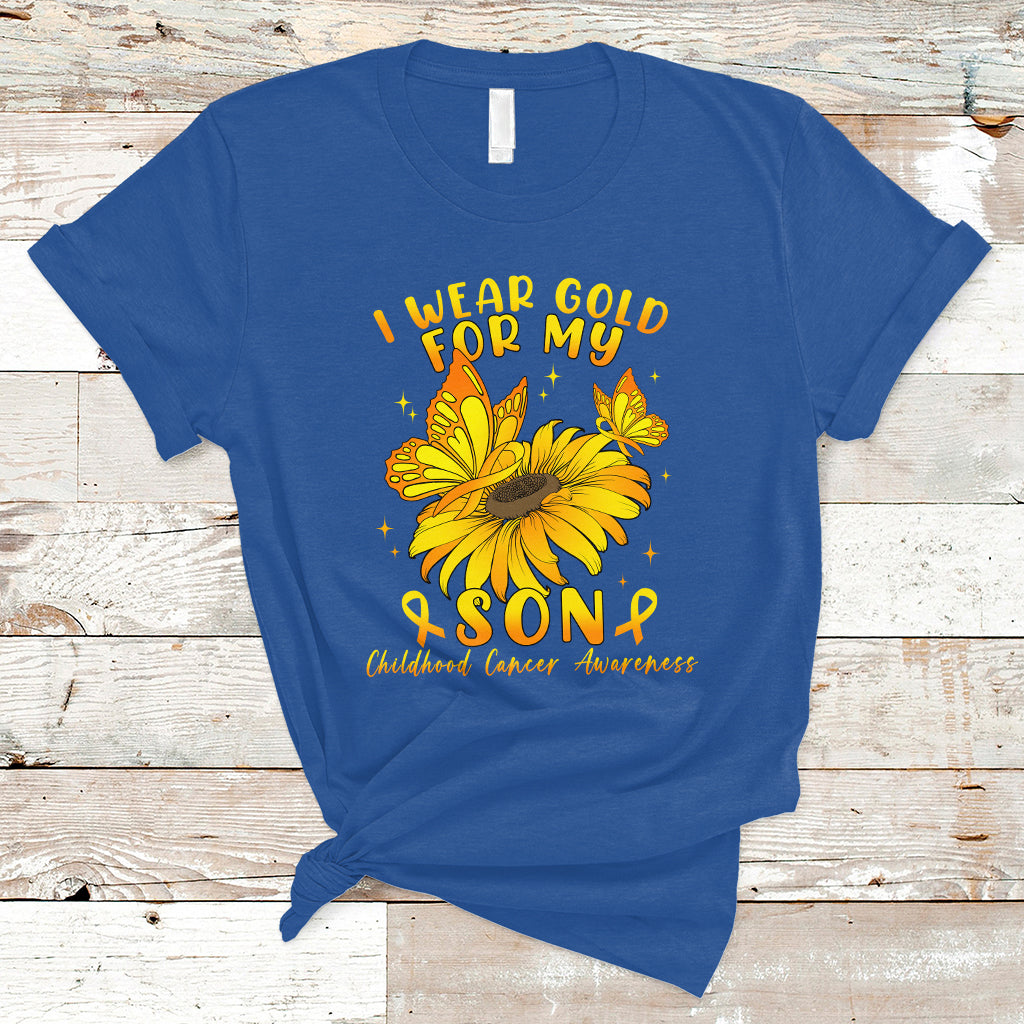 chilhood-cancer-awareness-t-shirt-i-wear-gold-for-my-son-sunflower-1
