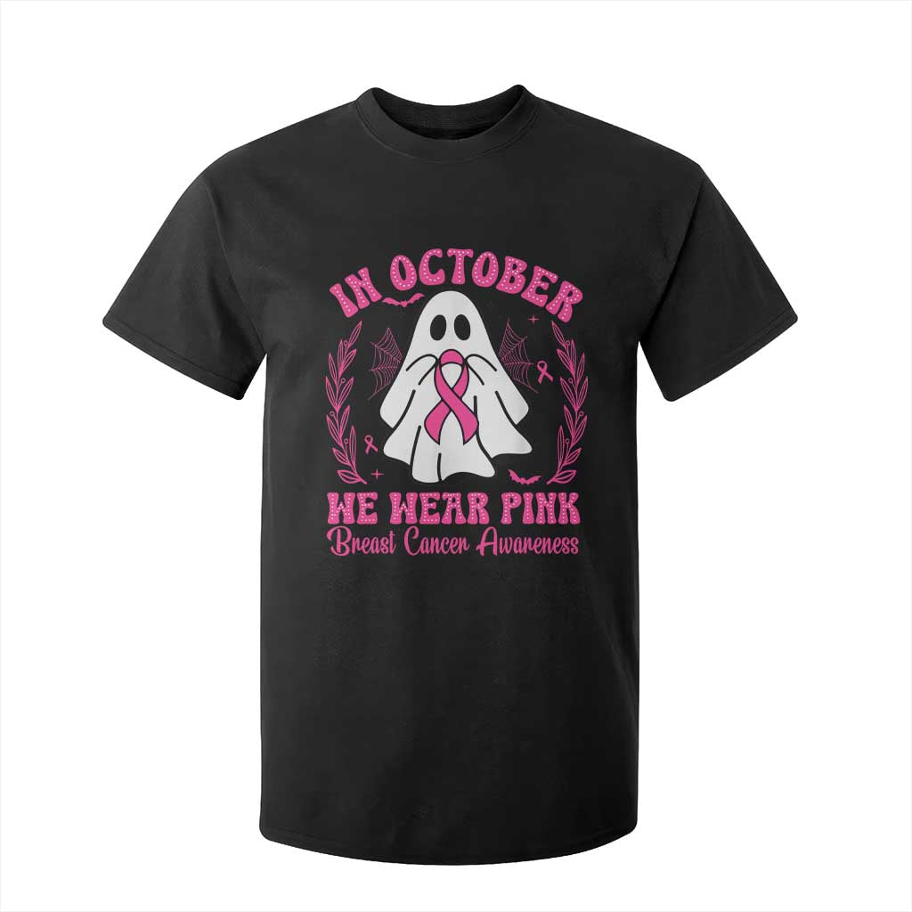Breast Cancer Support T Shirt For Kid In October We Wear Pink