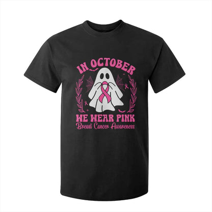 Breast Cancer Support T Shirt For Kid In October We Wear Pink