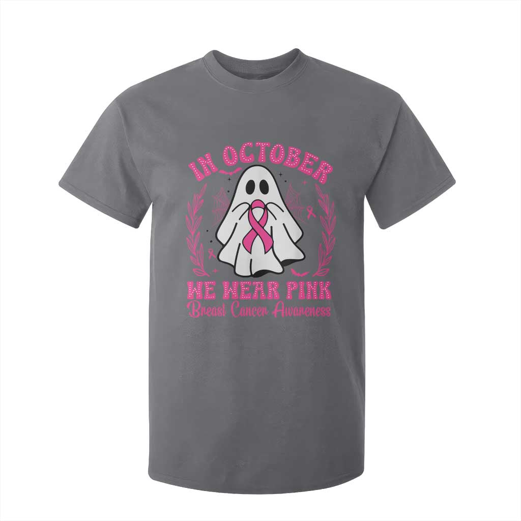Breast Cancer Support T Shirt For Kid In October We Wear Pink