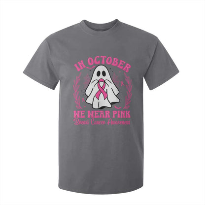 Breast Cancer Support T Shirt For Kid In October We Wear Pink