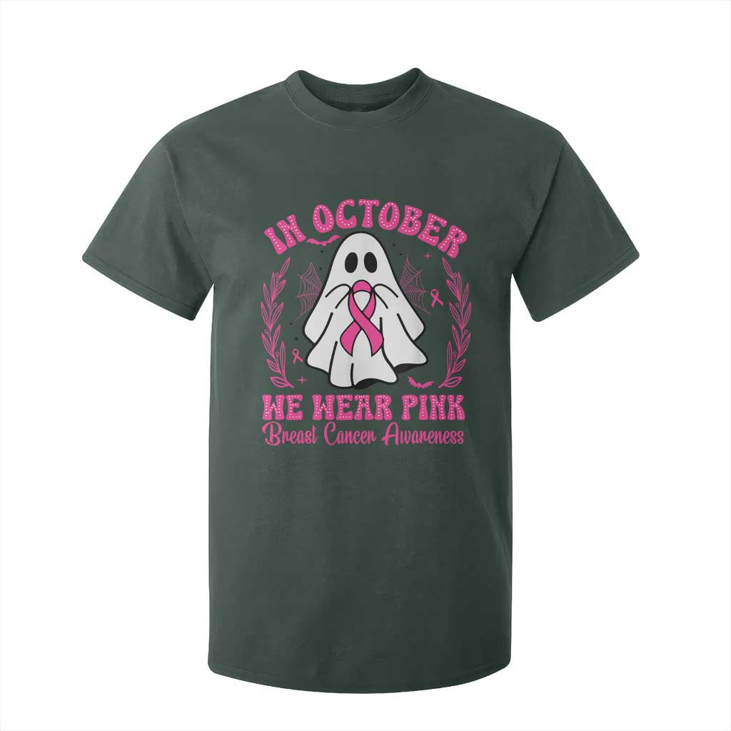 Breast Cancer Support T Shirt For Kid In October We Wear Pink