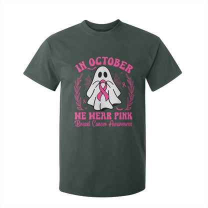 Breast Cancer Support T Shirt For Kid In October We Wear Pink