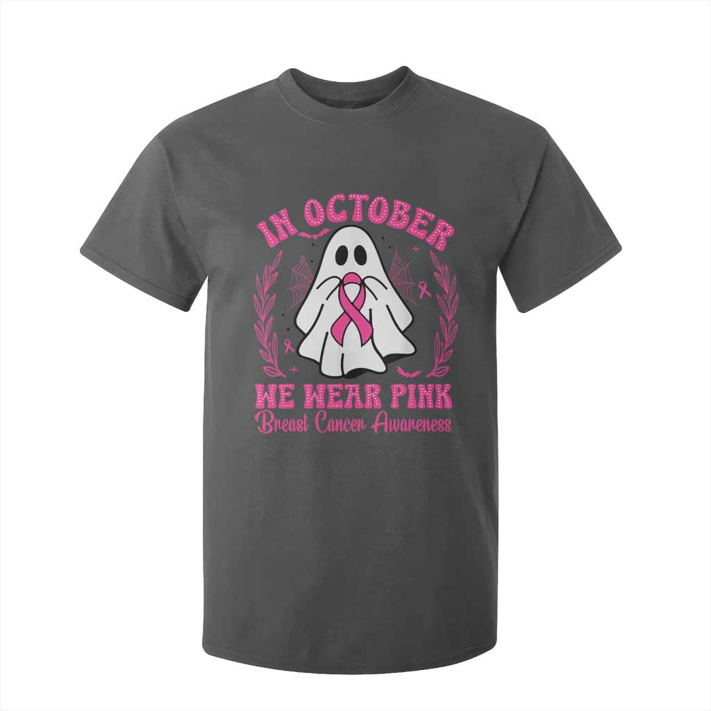 Breast Cancer Support T Shirt For Kid In October We Wear Pink