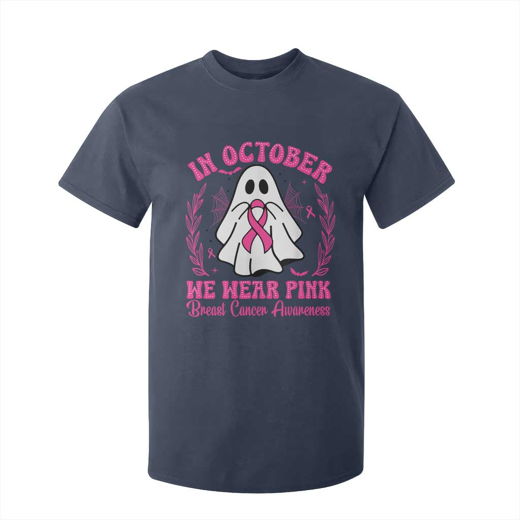 Breast Cancer Support T Shirt For Kid In October We Wear Pink