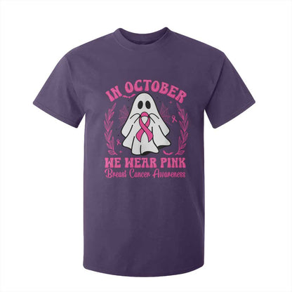 Breast Cancer Support T Shirt For Kid In October We Wear Pink