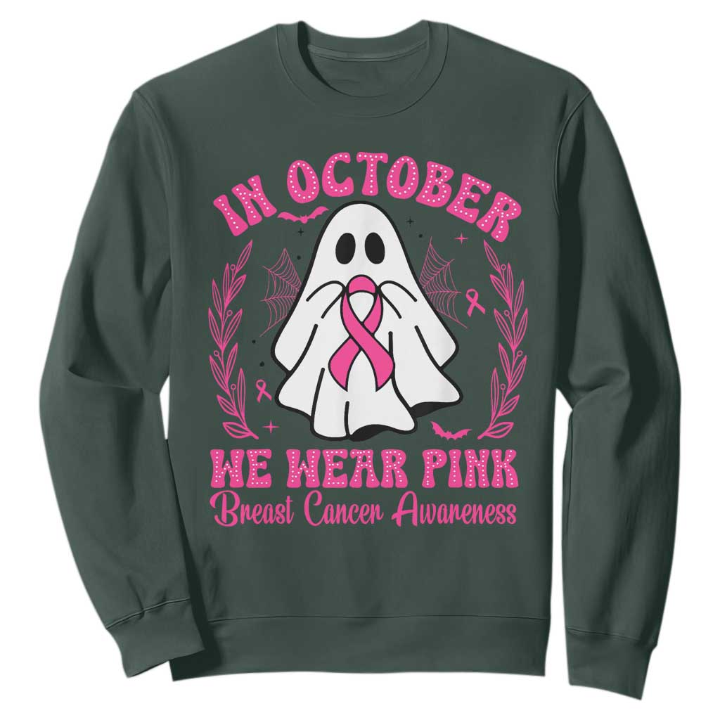 Breast Cancer Support Sweatshirt In October We Wear Pink