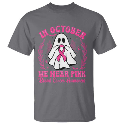 Breast Cancer Support T Shirt In October We Wear Pink