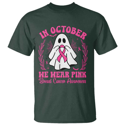 Breast Cancer Support T Shirt In October We Wear Pink