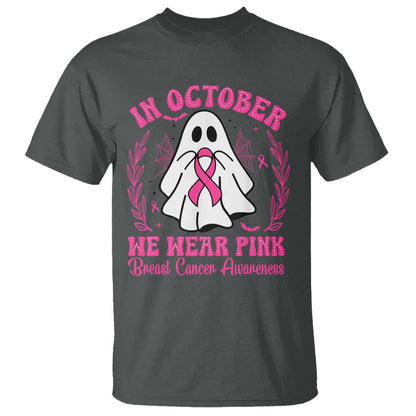 Breast Cancer Support T Shirt In October We Wear Pink