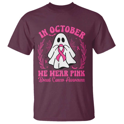 Breast Cancer Support T Shirt In October We Wear Pink