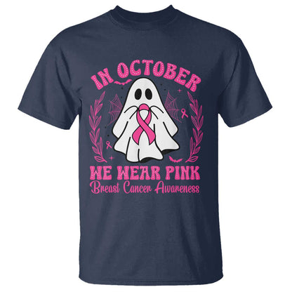 Breast Cancer Support T Shirt In October We Wear Pink