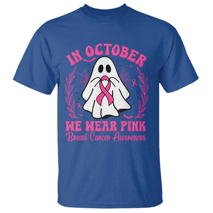 Breast Cancer Support T Shirt In October We Wear Pink